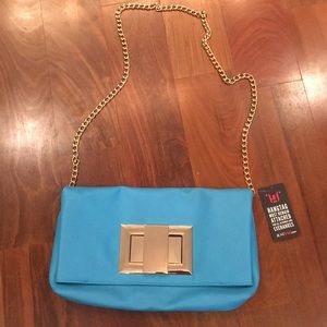 JUSTFAB BRAND NEW W/TAGS blue purse.